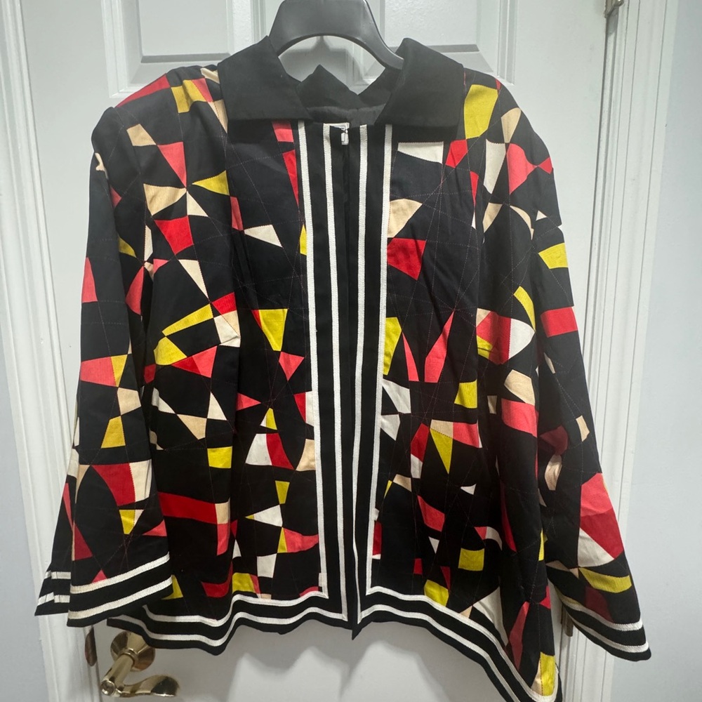 Vintage Victoria Costa Occasion size 3x geometric colorful jacket